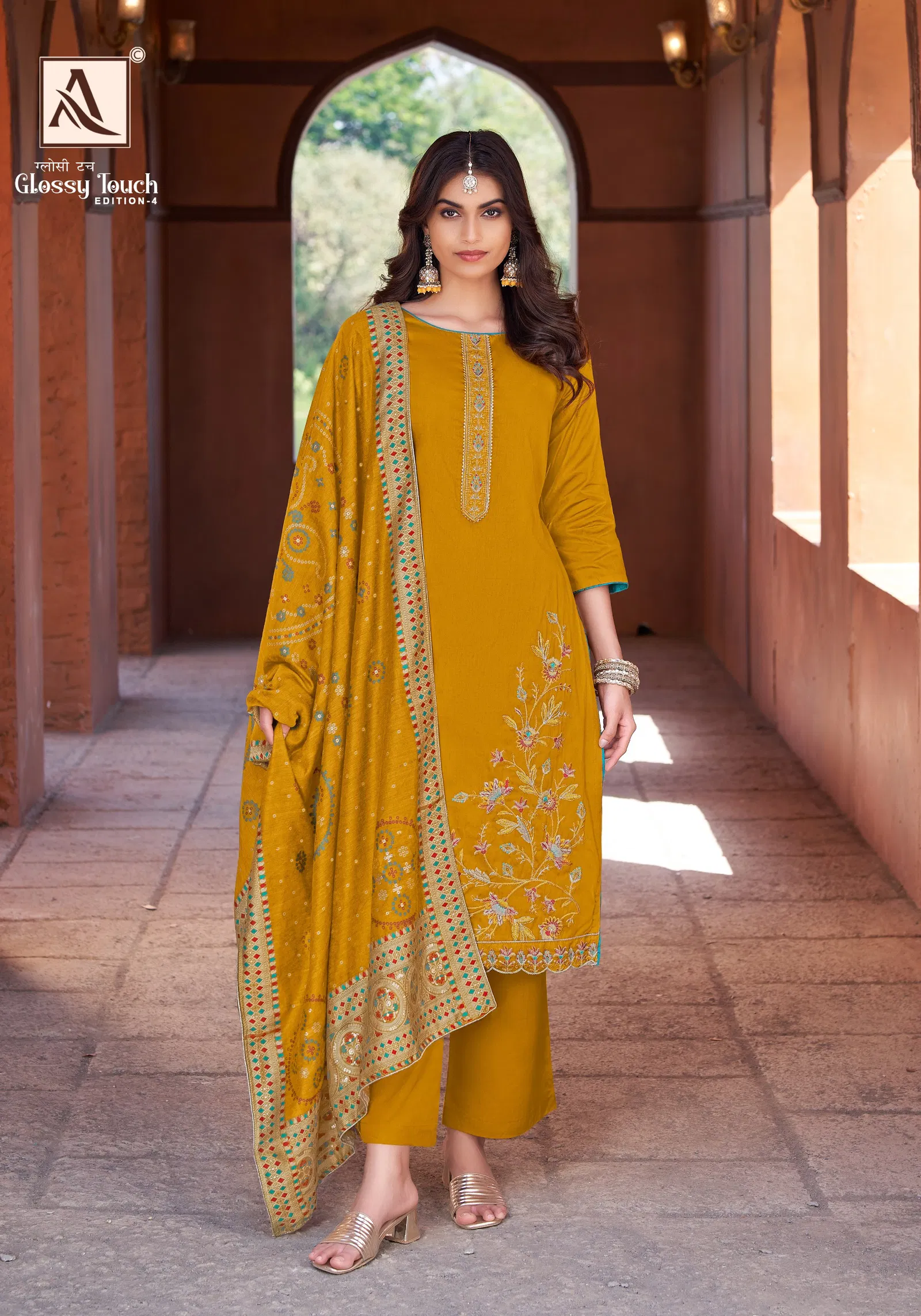 Glossy Touch Edition 4 By Alok Suit Zam Embroidery Dress Material Orders In India